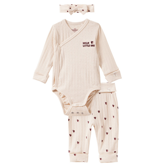 Newborn Set mit Body, Hose und Stirnband
