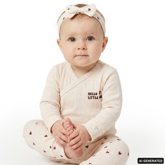 Newborn Set mit Body, Hose und Stirnband
