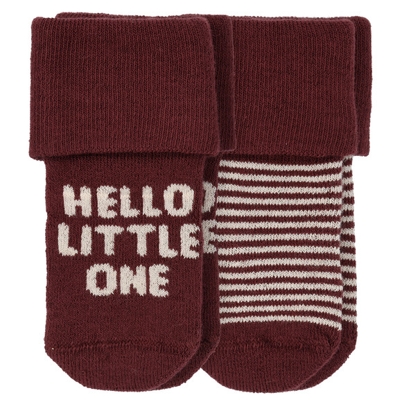 2 Paar Newborn Socken mit Umschlagbündchen