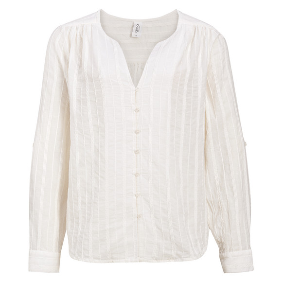 Damen Bluse mit Strukturstreifen