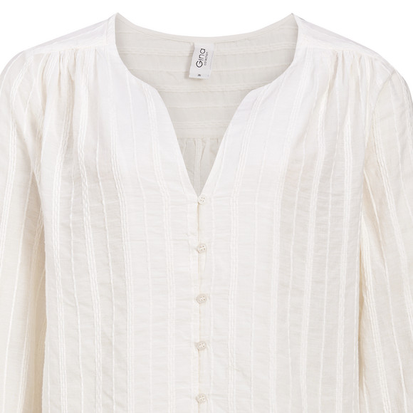 Damen Bluse mit Strukturstreifen