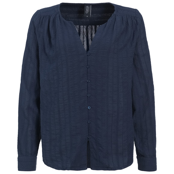 Damen Bluse mit Strukturstreifen