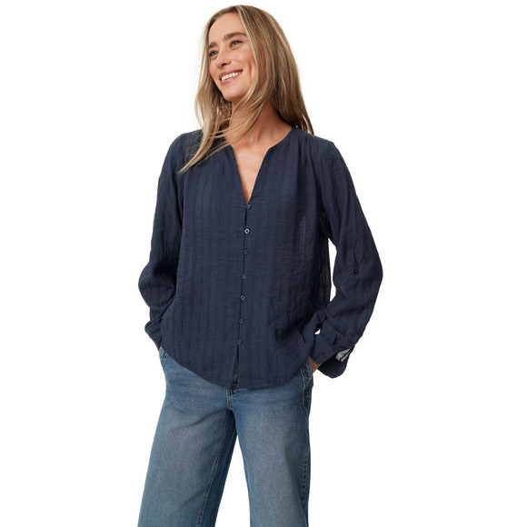 Damen Bluse mit Strukturstreifen