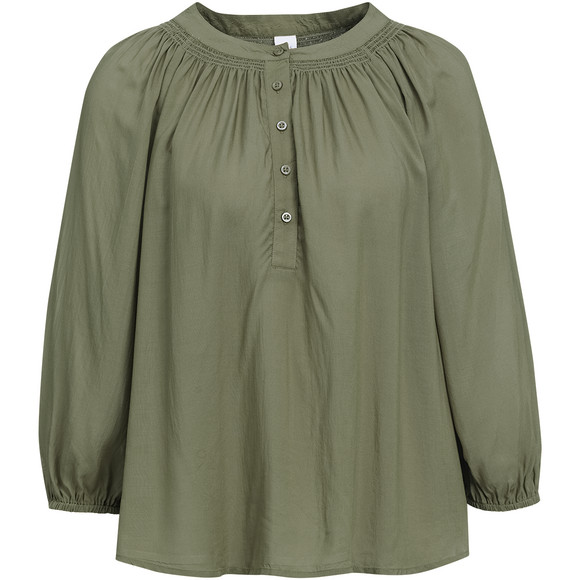 Damen Modal-Bluse mit Knopfleiste
