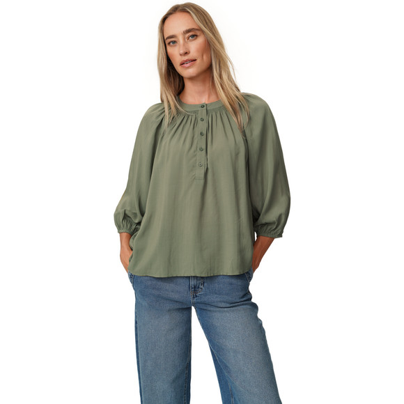 Damen Modal-Bluse mit Knopfleiste