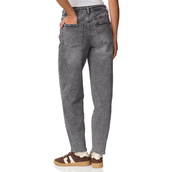 Damen Mom-Jeans mit Used-Waschung