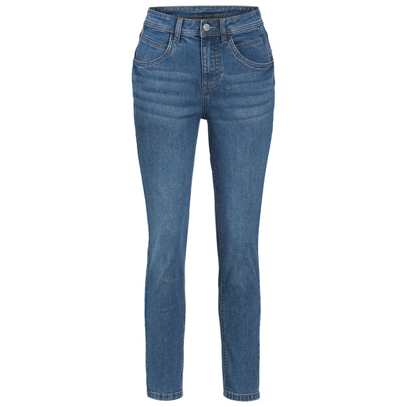 Damen Slim-Jeans mit Used-Waschung