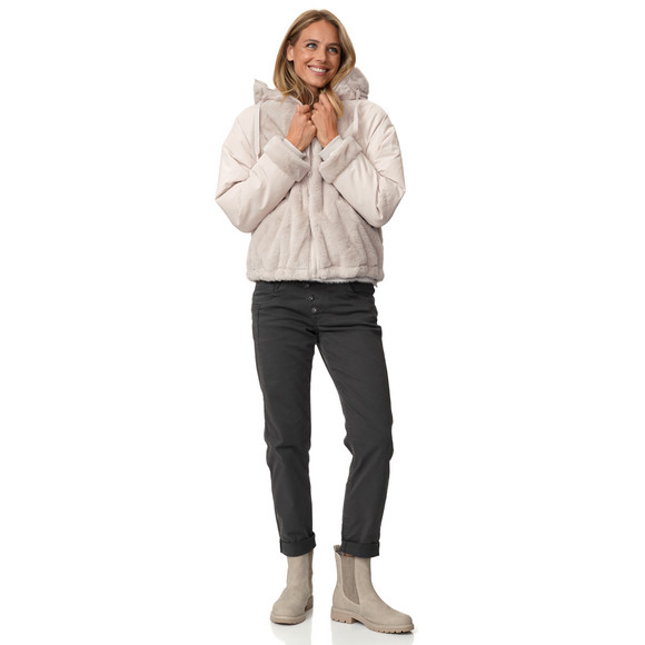 Damen Jacke mit Fellimitat
