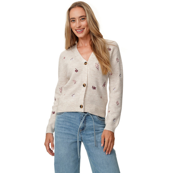 Damen Strickjacke mit Stickerei