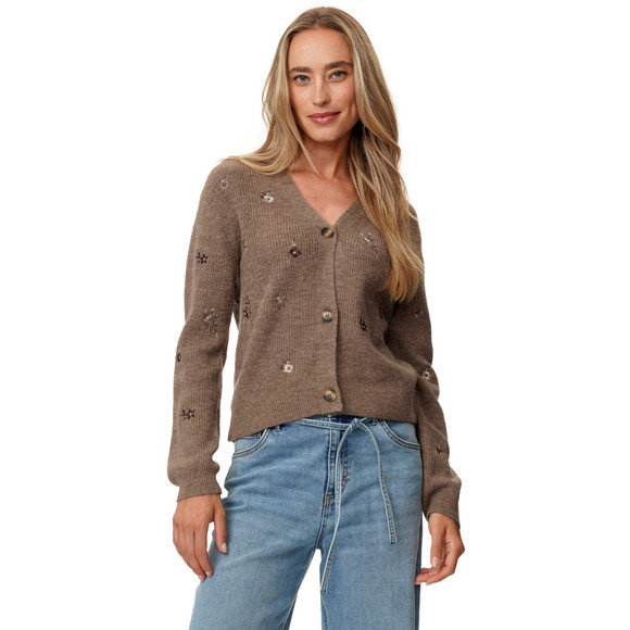 Damen Strickjacke mit Stickerei