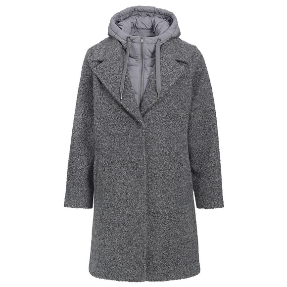 Damen Kurzmantel in Bouclé-Optik