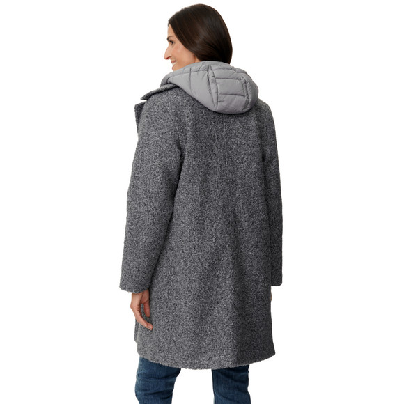 Damen Kurzmantel in Bouclé-Optik
