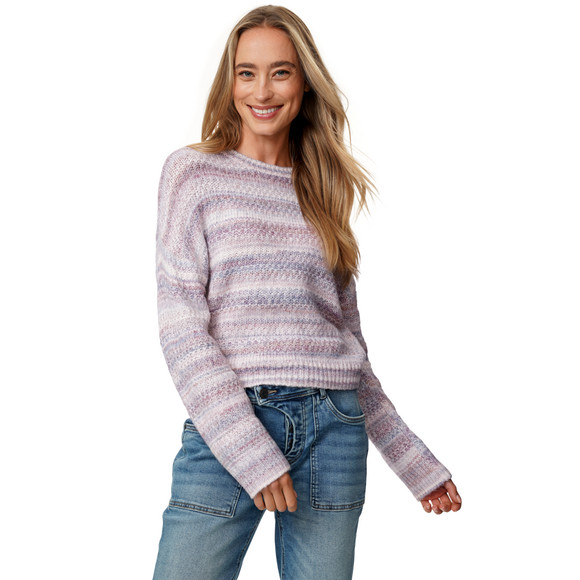 Damen Strickpullover in Multicolor-Optik
