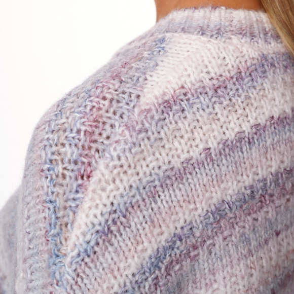 Damen Strickpullover in Multicolor-Optik