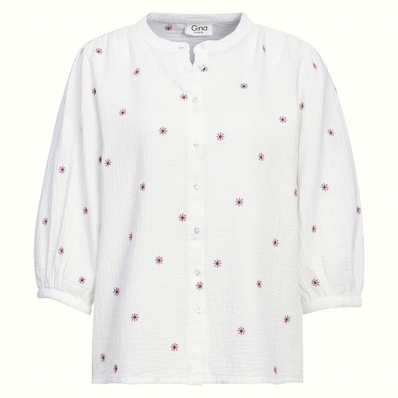 Damen Musselin-Bluse mit Stickerei
