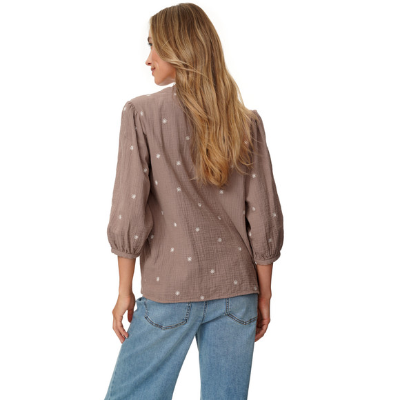 Damen Musselin-Bluse mit Stickerei