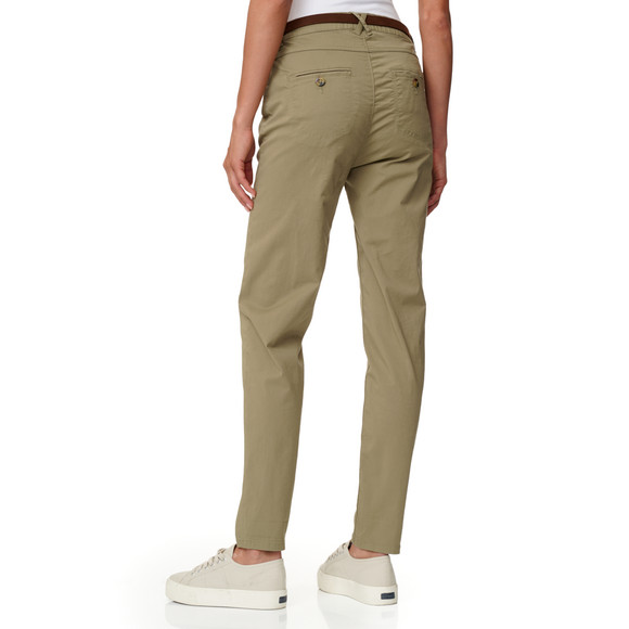 Damen Chinohose mit Gürtel