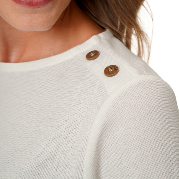 Damen Langarmshirt mit Waffelstruktur