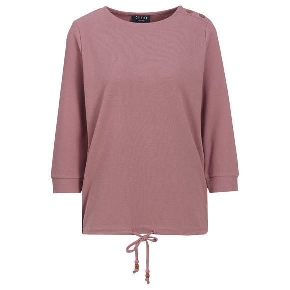 Damen Langarmshirt mit Waffelstruktur