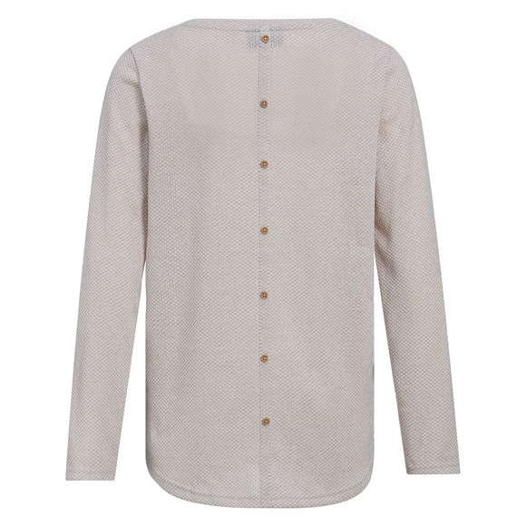 Dames-shirt met lange mouwen en siersnoeren