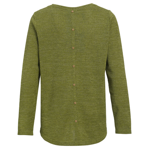 Damen Langarmshirt mit Zierknöpfen
