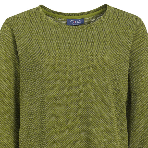 Damen Langarmshirt mit Zierknöpfen