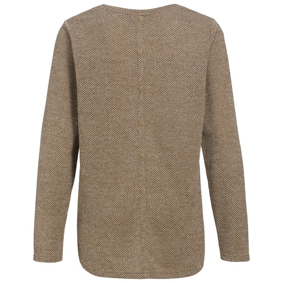 Dames-shirt met lange mouwen en sierknopen