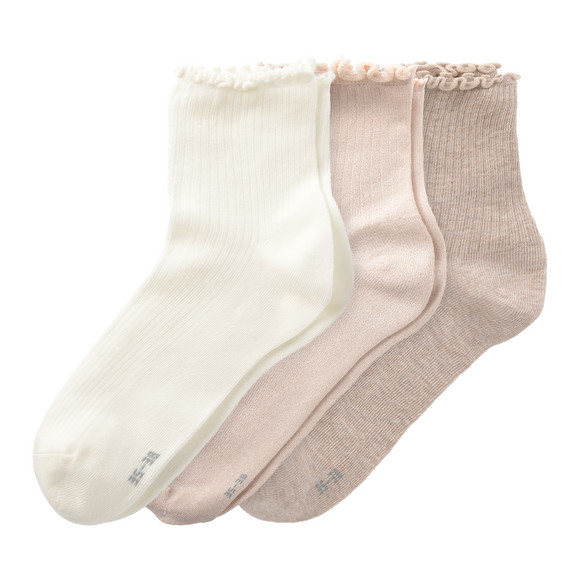 3 Paar Damen Socken mit Effektgarn
