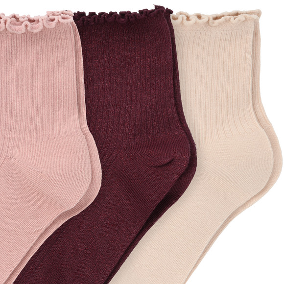 3 Paar Damen Socken mit Effektgarn