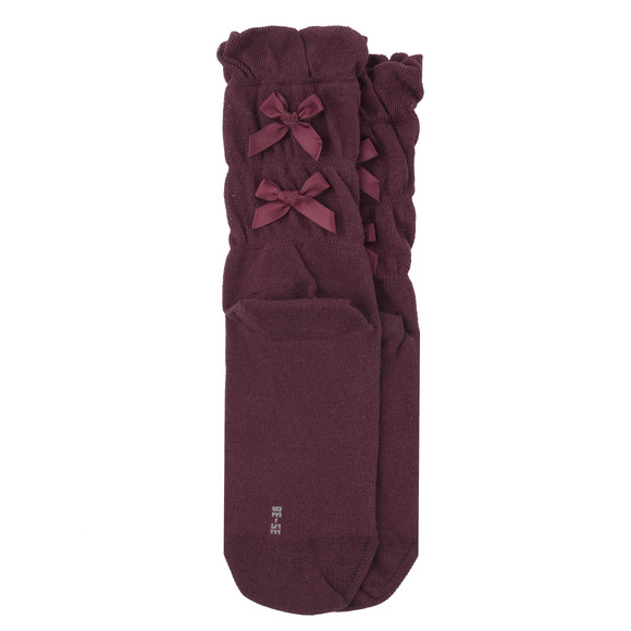 1 Paar Damen Socken mit Zierschleife
