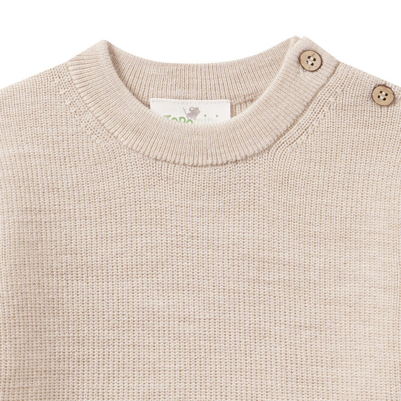 Baby Merino-Strickpullover unifarben