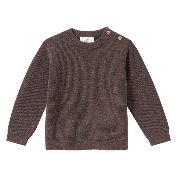 Baby Merino-Strickpullover unifarben