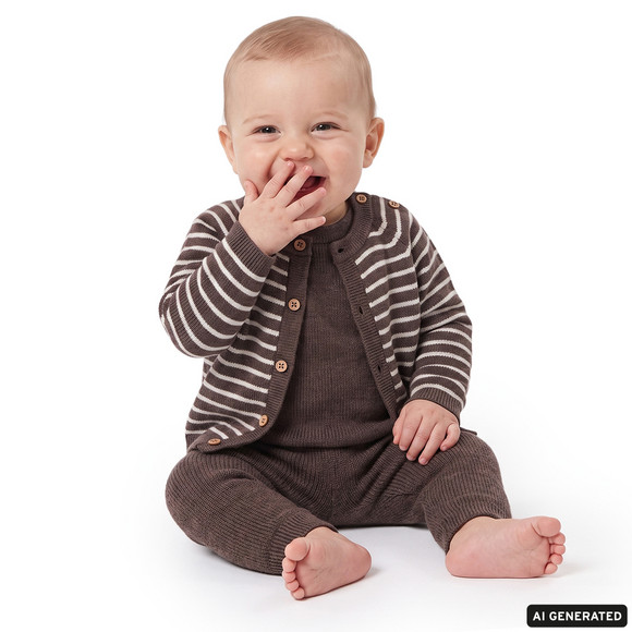 Baby Merino-Strickpullover unifarben