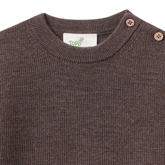 Baby Merino-Strickpullover unifarben