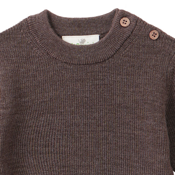 Newborn Merino-Strickpullover unifarben