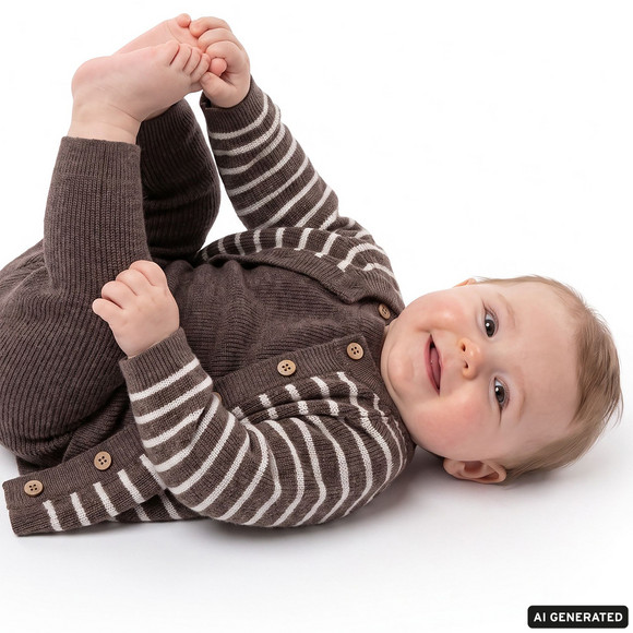 Newborn Merino-Strickhose unifarben
