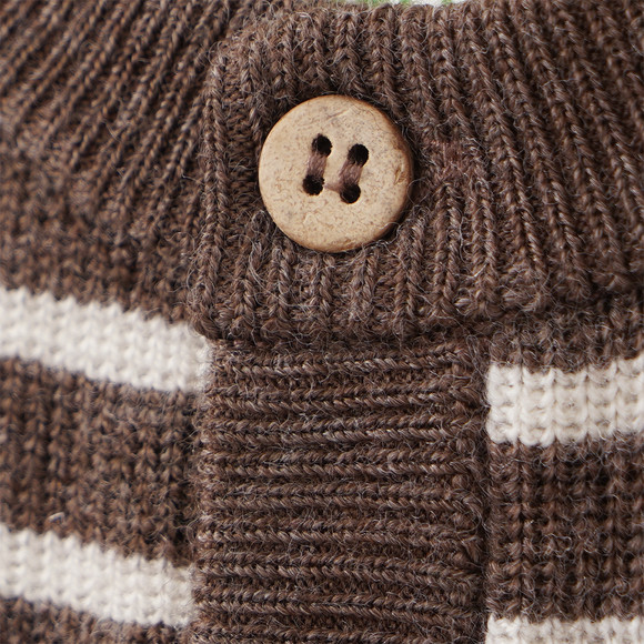 Newborn Merino-Strickjacke mit Streifen