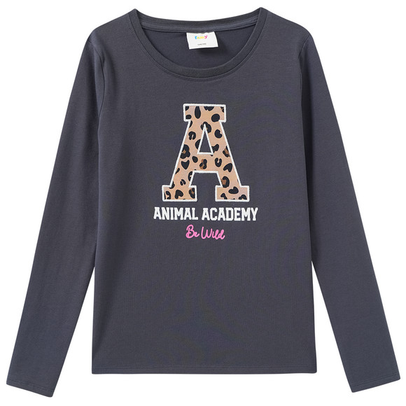 2 Mädchen Langarmshirts im Set