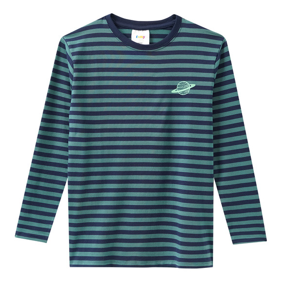 2 Jungen Langarmshirts mit Print