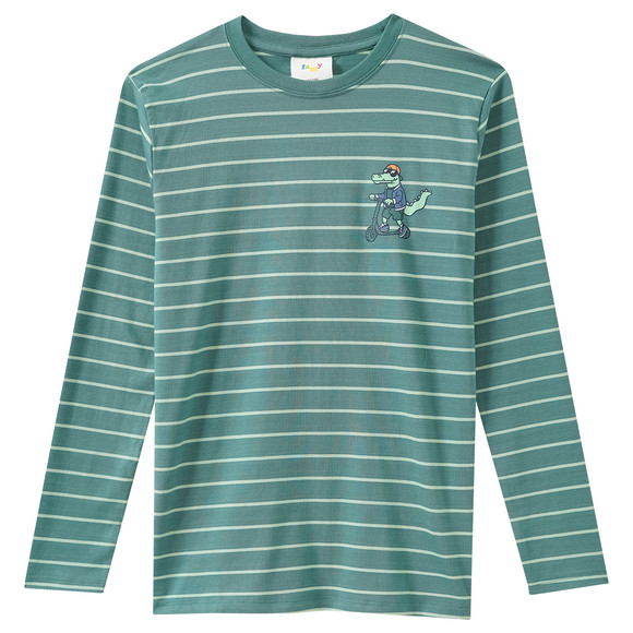 2 Jungen Langarmshirts mit Print