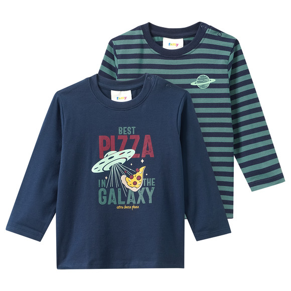 2 Baby Langarmshirts mit Print