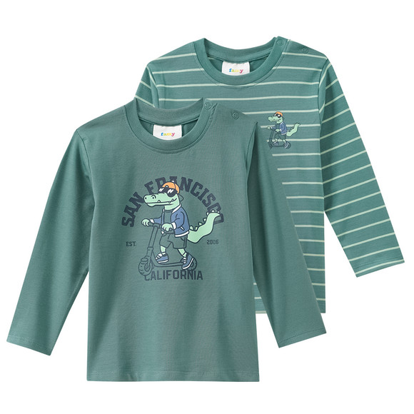 2 Baby Langarmshirts mit Print