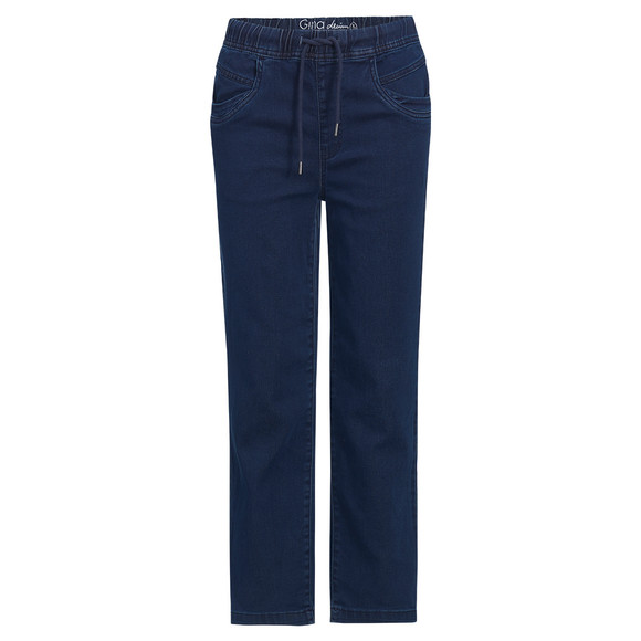 Damen Straight-Jeans mit Elastikbund
