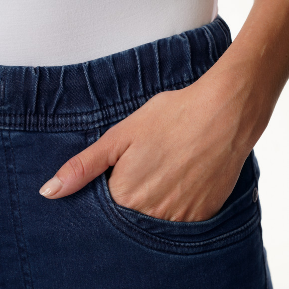 Damen Straight-Jeans mit Elastikbund