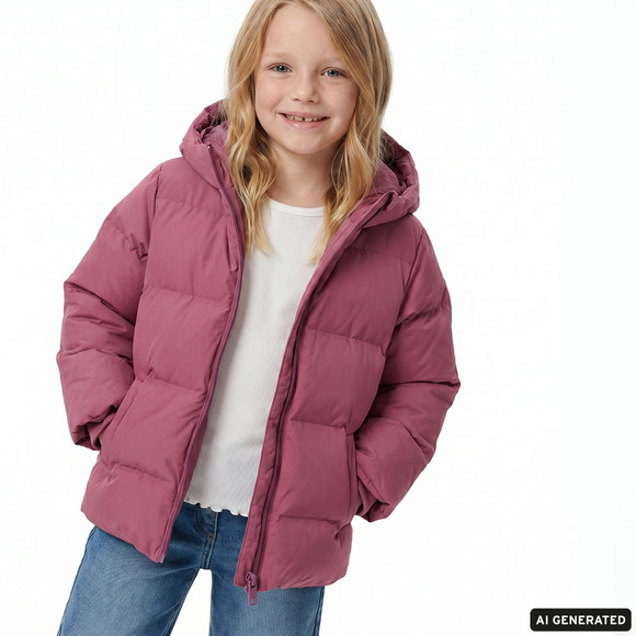 Kinder Pufferjacke in Unifarben