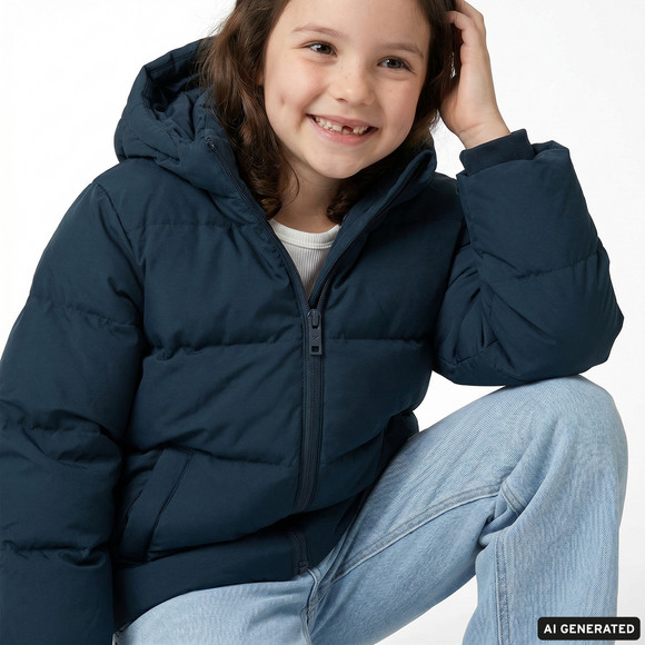 Kinder Pufferjacke in Unifarben