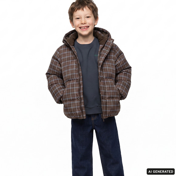 Jungen Steppjacke mit Allover-Print