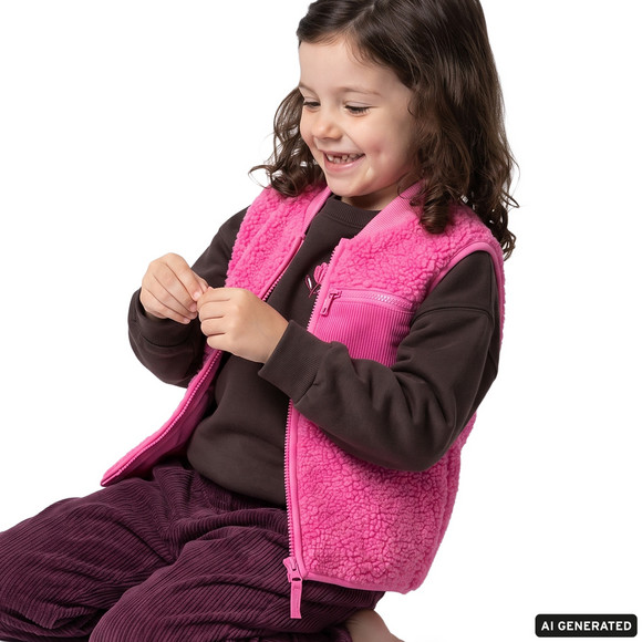 Meisjesvest van teddypluche
