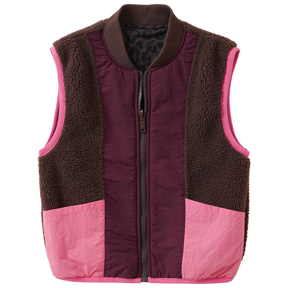 Meisjesvest met omkeerbare voorkant