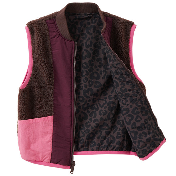 Meisjesvest met omkeerbare voorkant